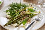 American Curtis Barbecued Asparagus Salad With Rocket Dukkah And Labneh Recipe Appetizer