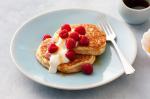 American Wholemeal Pancakes With Peaches And Maple Syrup Recipe Dessert