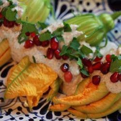 Chilean Pumpkin Blossom in Nogada Dessert