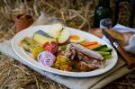 American Ploughmans Lunch with Saltcrust Pork Belly Appetizer