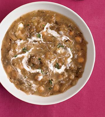 Canadian Roasted Eggplant and Chickpea Soup Soup