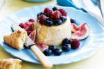 American Baked Cinnamon Ricotta Drizzled With Honey And Berries Recipe Breakfast