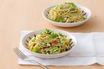 American Spaghetti With Crushed Peas Bacon And Ricotta Recipe Dinner