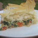 American Spinach and Salmon in the Dough Filo Dinner