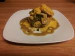 American Spicy Tempeh Crepes With a Savoury Carrot Cream Sauce Dinner