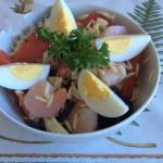 American Salad of Orzo to Shrimp Appetizer