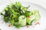 American Cucumber Rolls Stuffed With Feta Recipe Appetizer