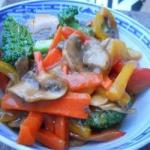 Chinese Vegetables Pan with Mushrooms Appetizer