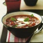 American Tomato Soup with Red Rice Appetizer