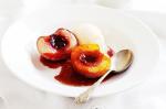 American Roasted Peaches With Icecream Recipe Dessert