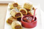 Canadian Sausage Rolls With Spicy Tomato Sauce Recipe Appetizer