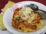 Italian Spaghetti With Fresh Tomato and Basil Sauce Appetizer