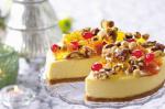 American Eggnog Cheesecake With Stainedglass Praline Recipe Dessert