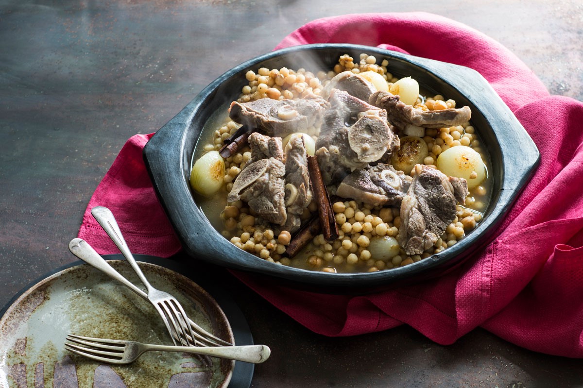 Lebanese Moghrabieh pearl Couscous Appetizer