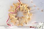 American Christmas Shortbread Star Wreath Recipe Dessert