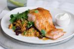American Jewelled Couscous With Ocean Trout Recipe Dinner