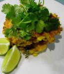 American Asian Style Corn Cakes Appetizer