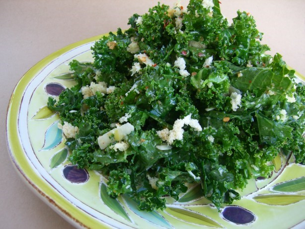 American Raw Tuscan Kale Salad With Pecorino Appetizer