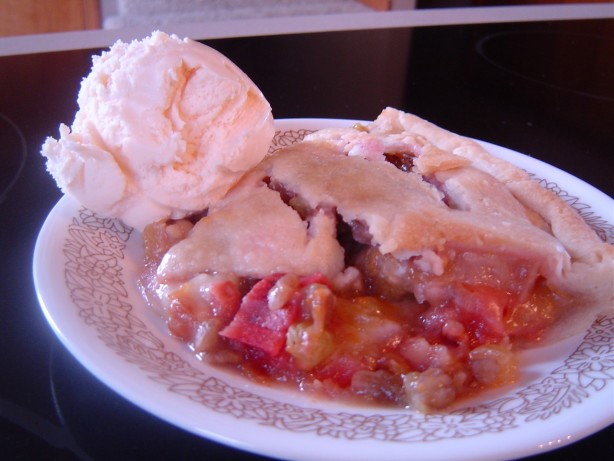 American Farmhouse Fresh Orange  Rhubarb Pie Dinner