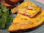 American Spring Frittata With Ham Asparagus and Herbs Appetizer