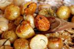 American Whole Roasted Shallots and Potatoes With Rosemary Appetizer