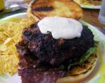 American Insideout Bacon Cheeseburgers with Grilled Green Onion Mayo Dinner