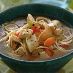 Iranian/Persian Style Chicken Noodle Soup Campirano with Appetizer