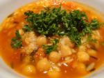 Egyptian Chickpea and Orzo Soup Dinner