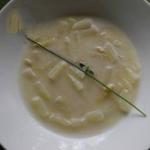American Asparagus Cream Soup with Shells Dessert