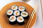 Japanese Smoked Salmon And Avocado Sushi Recipe Appetizer