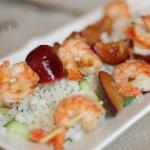 Kebabs from Shrimp with Plums recipe