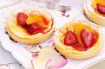 American Almond Custard Tarts With Roasted Strawberries Recipe Dessert