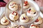 American Rhubarb And Berry Pavlova Bites Recipe Dessert