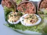 American Bacon and Horseradish Deviled Eggs Appetizer