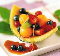 American Fruit Boats with Orange-balsamic Glaze Dessert