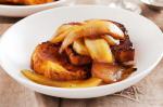 American Sticky Maple Pears With Toasted Madeira Cake Recipe Dessert