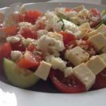 American Salad of Tofu with Cheese Dinner