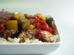 American Grilled Vegetables Over Couscous En Appetizer