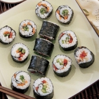 Korean Kim Bap - Sea weed Rice Rolls Appetizer