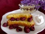 Italian Lemon Polenta Cake With Lavender Syrup and Raspberries Dessert