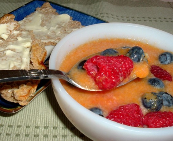 Australian Easy Fruit Soup  Whole Wheat Scones Breakfast