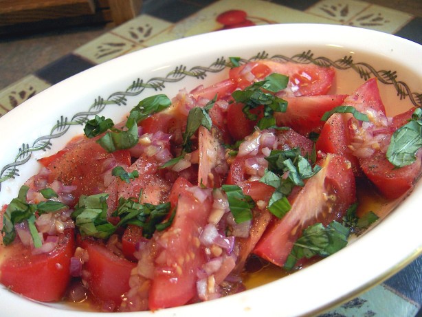 Russian Tomato and Garlic Salad salat Iz Pomidorov S Chesnokom Appetizer