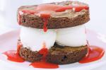 Australian Icecream Sandwich With Strawberry Daiquiri Sauce Recipe Dessert