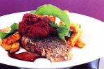 Australian Pepper and Coriander Crusted Steaks With Beetroot Puree Recipe Dessert