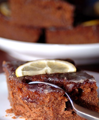 Australian Fresh Gingerbread With Lemon Icing Dessert