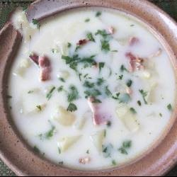 American Soup of Potatoes in Bacon Appetizer