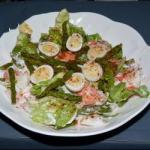 American Salad with Asparagus and the Surimi Appetizer