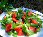 American Strawberry and Greens Salad Dinner