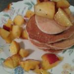 American Vegan Pancakes with Fruit Breakfast