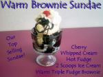 American Chill Out Warm Brownie Sundae Dessert